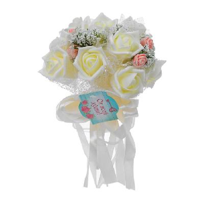 Букет "От всей души", 9 цветов, сливочный от интернет-магазина Континент игрушек