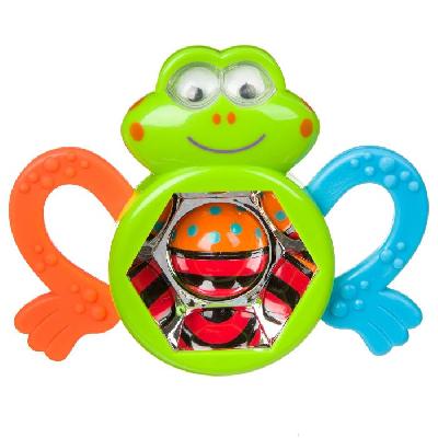 Игрушка развивающая погремушка  Жучок с цветком с прорезывателем Bondibon