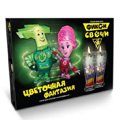 Набор для экспериментов. Фикси-опыты. Набор для создания гелевых свечей "Цветочная фантазия" от интернет-магазина Континент игрушек