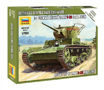 Модель сборная Советский легкий танк Т-26 (обр. 1933г) от интернет-магазина Континент игрушек