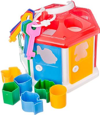 Сортер Домик логический  21х18,5х19,5 см.