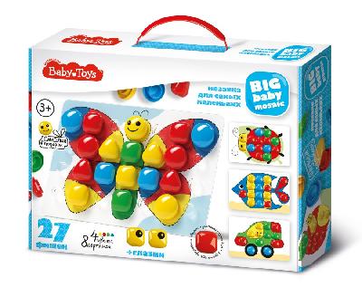 Мозаика для самых маленьких BABY TOYS d40/4 цв/27 эл от интернет-магазина Континент игрушек