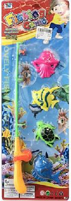 Набор Рыбалка магнитная, 4 фигурки + удочка