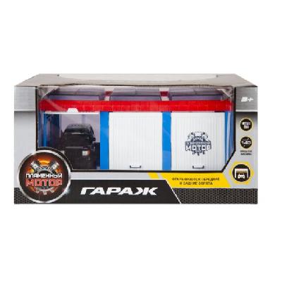 Гараж Город, открываются передние и задние ворота, джип 1:43 от интернет-магазина Континент игрушек