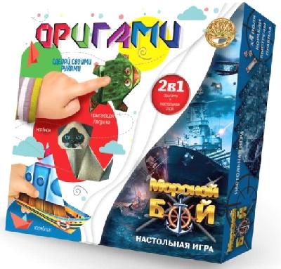 Игра настольная 2в1 Оригами и Морской бой от интернет-магазина Континент игрушек
