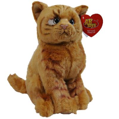 Домашние любимцы. Котик рыжий 25 см, игрушка мягкая