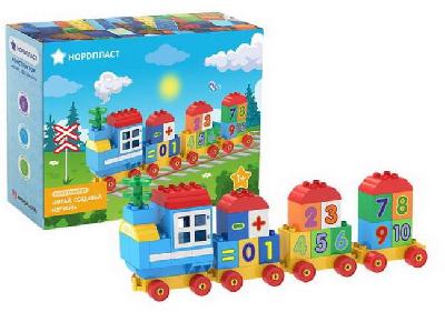 Конструктор Играй, Создавай, Изучай Поезд 43 детали от интернет-магазина Континент игрушек