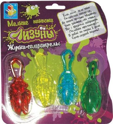 Лизуны жуки самострелы 8см. 4 шт. на блистере от интернет-магазина Континент игрушек