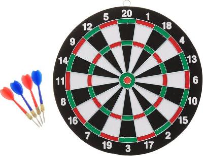Игра активная "Дартс", с 4-мя дротиками, 30 см, на блистере