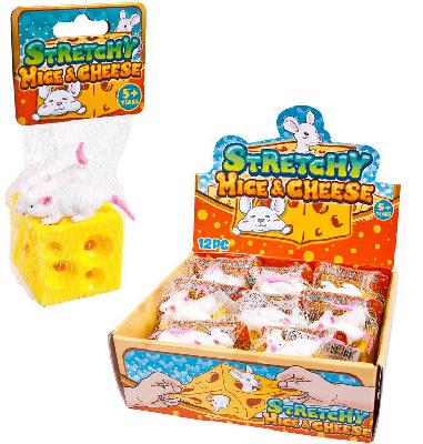 Игрушка-антистресс. Тянучка "Мышка с куском сыра" от интернет-магазина Континент игрушек