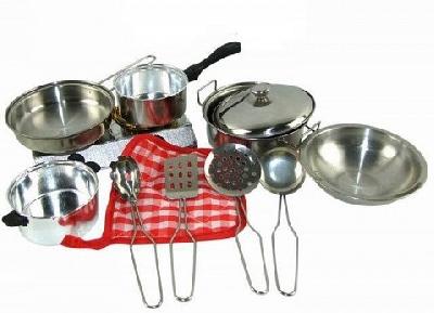 Помогаю Маме. Набор посуды металлической для кухни, 11 предметов, в пакете от интернет-магазина Континент игрушек