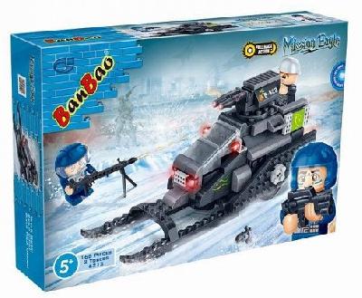 Конструктор Снегоход, инерционный, 168 деталей  Banbao (Банбао) от интернет-магазина Континент игрушек