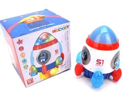 Музыкальная ракета, свет, музыка, ездит, вертится, объезжает препятствия, эл.пит. АА*3 не вх.в компл