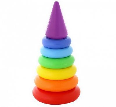 Пирамидка "Колечко-конус" (8 элементов), h=280 мм
