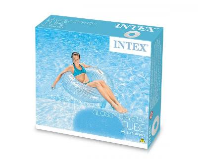 Круг надувной с ручками GLOSSY CRYSTAL TUBE, от 9 лет, 114см