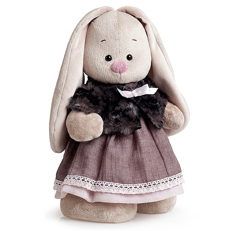 Зайка Ми в тигровой шубке и сером платье 25 см от интернет-магазина Континент игрушек