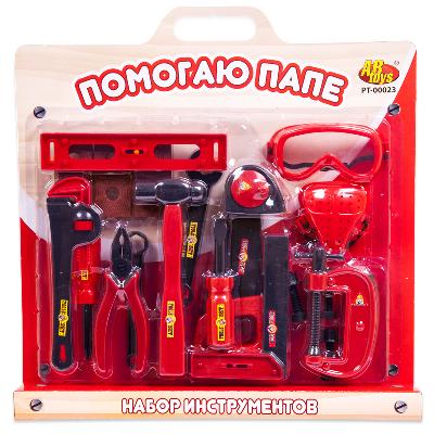 Помогаю Папе. Набор инструментов, 15 предметов, 61х44х9,5 см от интернет-магазина Континент игрушек