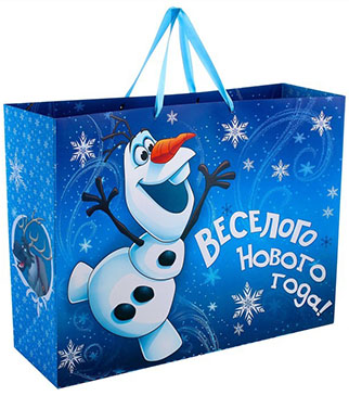 Пакет ламинат XL "Веселого Нового года!" Холодное сердце, 61 х46 х 20см 1352115 от интернет-магазина Континент игрушек