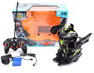 Трансформер Робот-машина р/у, 5 каналов, аккум., USB шнур, эл.пит.АА*2шт.не вх.в комплект, коробка от интернет-магазина Континент игрушек