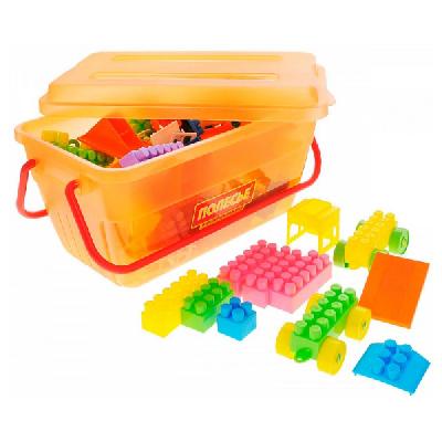 Конструктор Строитель (124 элемента) (в контейнере) от интернет-магазина Континент игрушек