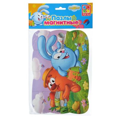 ВЛАДИ ТОЙС Пазлы мягкие 12 деталей "Мультфильмы", А5, бумага, ЭВА, 4 дизайна от интернет-магазина Континент игрушек