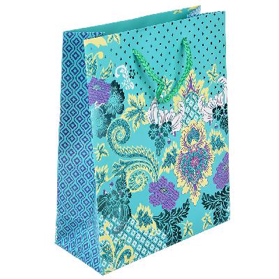 Пакет подарочный, высококачественная бумага с глиттером, 18х23х8 см, 4 цвета от интернет-магазина Континент игрушек