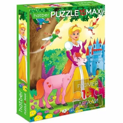 Пазлы "ECO" 15 элементов А4ф 220х330мм MAXI Принцесса от интернет-магазина Континент игрушек