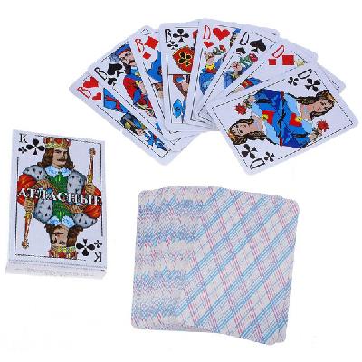 Карты "Атласные", игральные 54л полупластик 5х8,5 см 667639 от интернет-магазина Континент игрушек