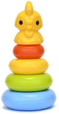 Пирамида "Кукареку" с кольцами, 27 см, 6 деталей