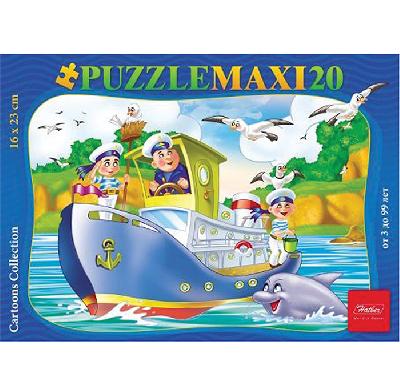 ПАЗЛЫ 20 элементов А5ф 230Х165мм MAXI Кораблик от интернет-магазина Континент игрушек
