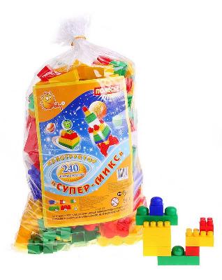 Конструктор "Самоделкин" (Супер-Микс, 240 эл. в мешке) 26х24х46 см от интернет-магазина Континент игрушек