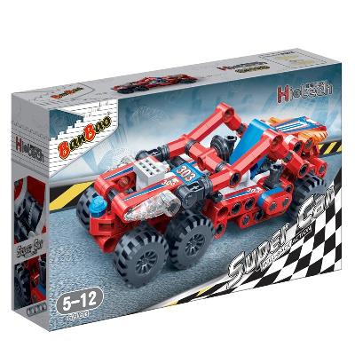 Конструктор Гоночная машина (красная),  128 деталей, 23х15х5см от интернет-магазина Континент игрушек