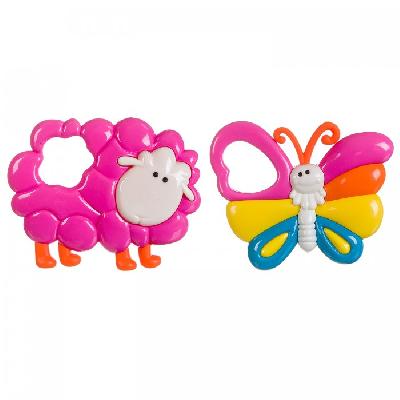 Набор разв. погрем. пласт., Бабочка, Овечка, 2 шт, Bondibon, CRD 24?16,5 см.