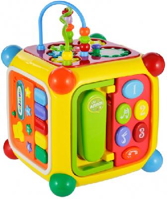 Центр развивающий "Мультикуб", 7 игр на каждой стороне, с телефоном и пианино