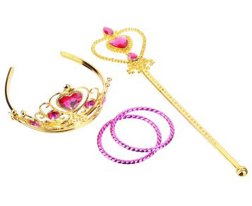 ИГРОЛЕНД Набор игровой  "Волшебная палочка с короной и браслетом", пластик, 18х34см, 2-6 цветов от интернет-магазина Континент игрушек