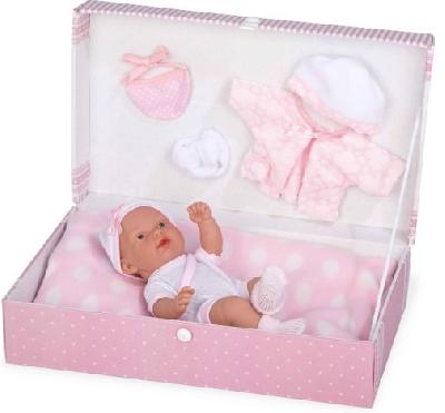 Пупс из сери Arias Elegance виниловый 26 см. в одежде, с постельными принадлежностями и аксессуарами от интернет-магазина Континент игрушек