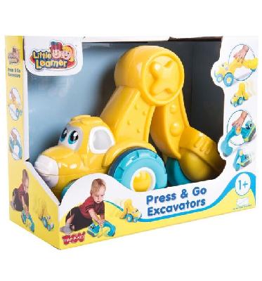 Серия "Нажми и поедет". Экскаватор желтый