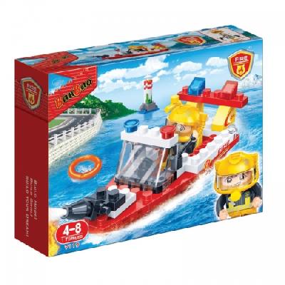 Конструктор Пожарный катер, 62 детали, 19х14х4см от интернет-магазина Континент игрушек