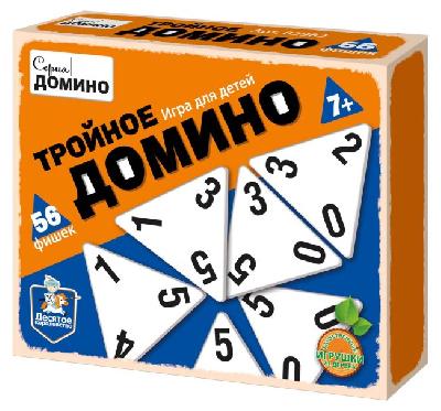 Игра настольная деревянная "Тройное домино" от интернет-магазина Континент игрушек