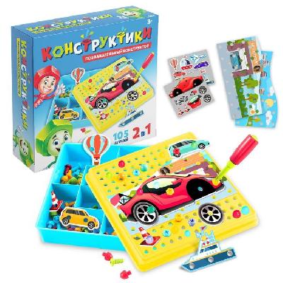 Конструктор винтовой «Конструктики: Транспорт», 105 деталей от интернет-магазина Континент игрушек