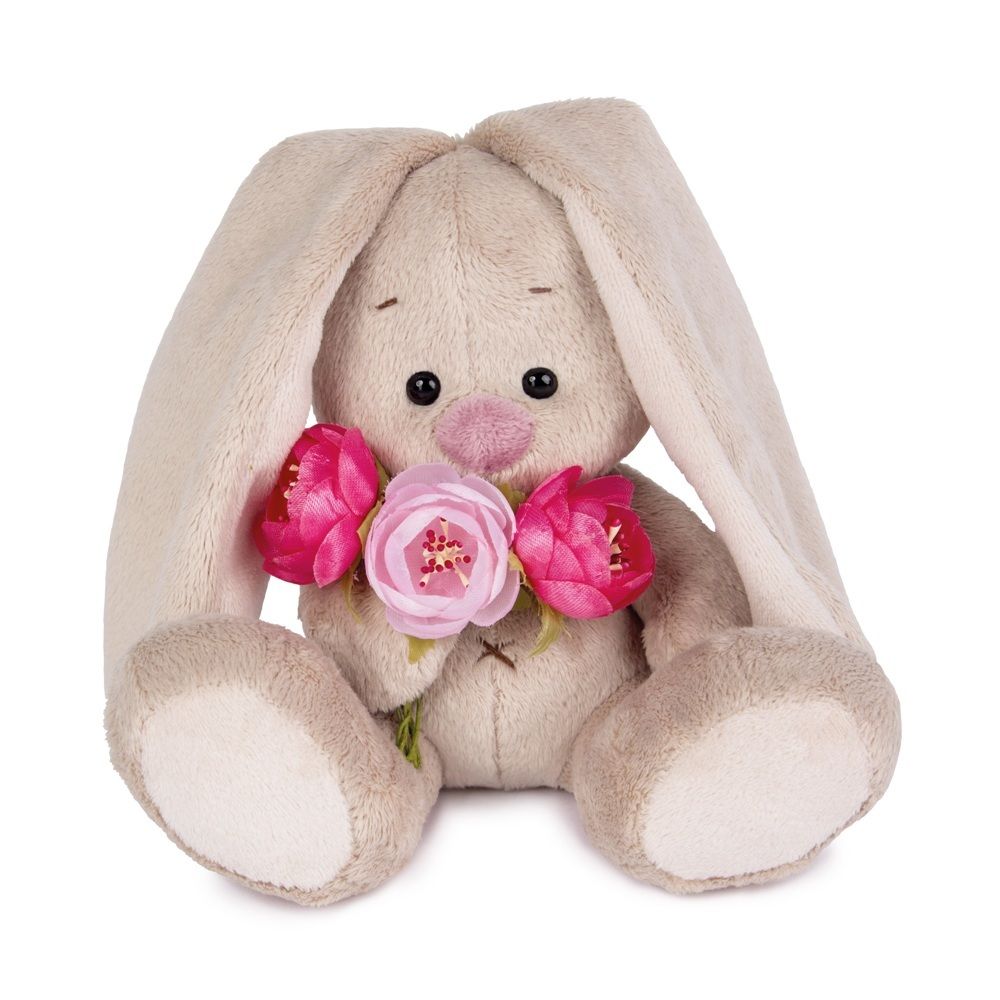 Зайка Ми с цветами 15 см от интернет-магазина Континент игрушек