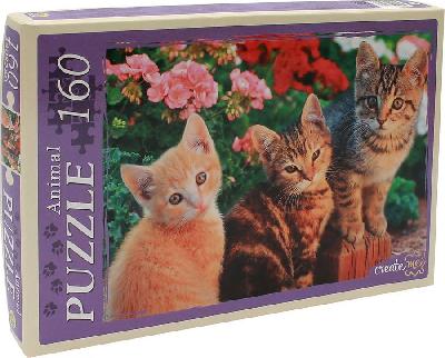 Пазлы Рыжий Кот 160 элементов. ТРИ КОТЁНКА от интернет-магазина Континент игрушек
