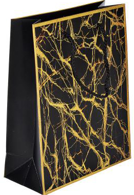 Пакет подарочный, высококачественная бумага с глиттером, 18х23х8 см, 4 цвета, мраморные от интернет-магазина Континент игрушек