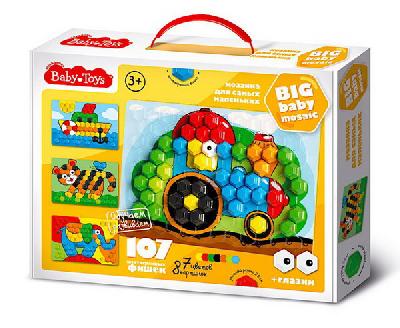 Мозаика для самых маленьких "Трактор" d2,5/7 цв/107 эл BABY TOYS от интернет-магазина Континент игрушек