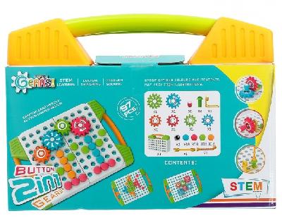 Конструктор винтовая мозайка "Пуговки шестеренки", 2 в 1, 97 деталей   4452091 от интернет-магазина Континент игрушек