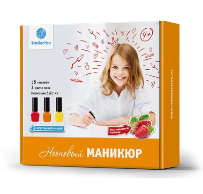 Набор малый «Неоновый маникюр» (смываемый водой лак с ароматом клубники) от интернет-магазина Континент игрушек