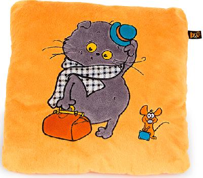 Мягкая игрушка-подушка Басик-путешественник 30 см от интернет-магазина Континент игрушек