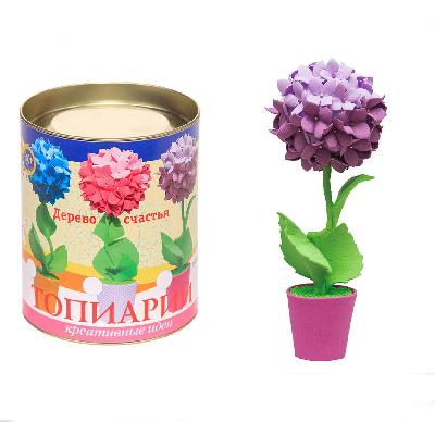 Набор для тв-ва топиарий малый "Гортензия", фиолетовая от интернет-магазина Континент игрушек