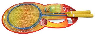 Бадминтон, 2 ракетки, 2 воланчика, на блистере