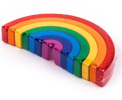 Головоломка "РАДУГА" 7 колец  (26х13см)
